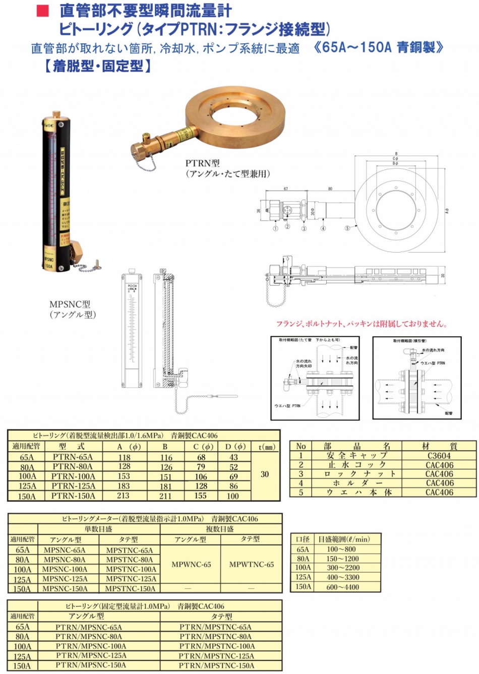 瞬間流量計ピトーリング｜瞬間流量計メーカー エウゼフロー株式会社