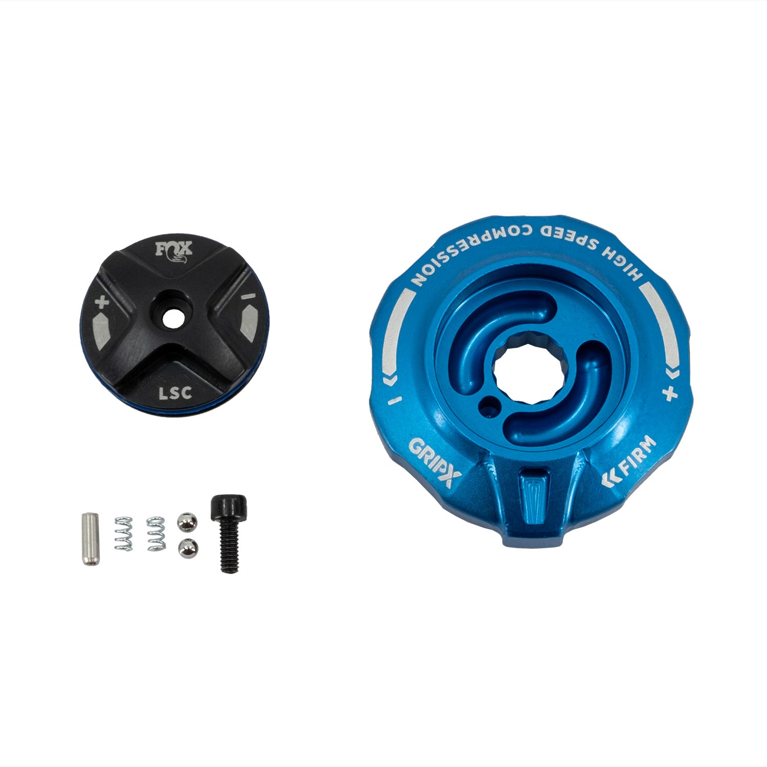 Fox Grip-X HSC/LSC Topcap Interface Parts, Blue Ano