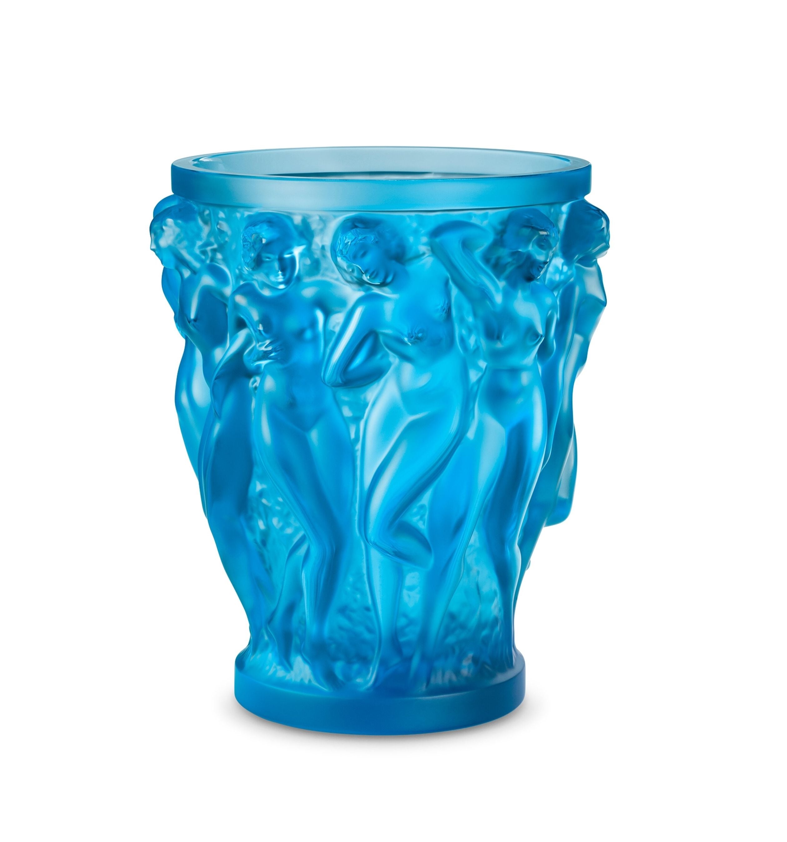 Lalique 青い葉形ガラス皿 箱付き Lalique 青い葉形ガラス皿 箱付き