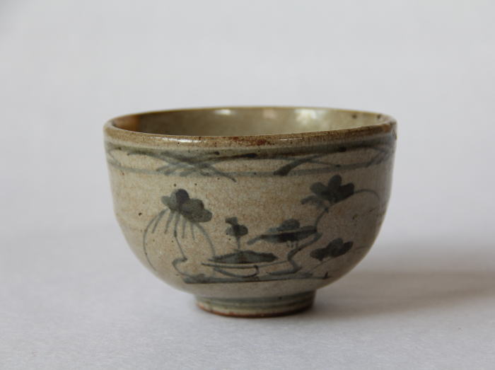 茶碗□伝世木原茶碗 江戸期 半陶半磁器 金次直し 古美術 時代物 骨董品□