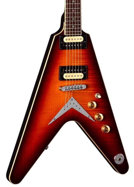 Dean V79 Flame Maple Electric Guitar - Trans Cherry Sunburst