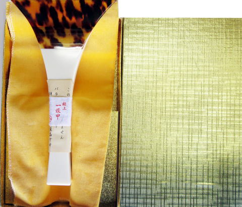 地唄三味線 津山撥 鼈甲 一枚甲 ふじ印 良品】ふじ印 三味線 津山撥