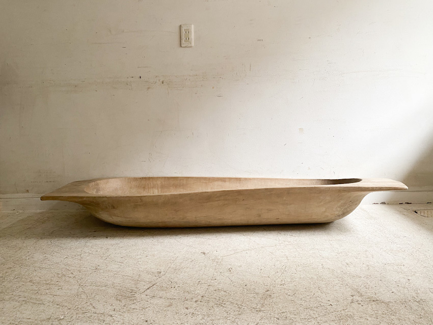 フランスアンティーク木製こね鉢(8) (aw024-084)<span style=