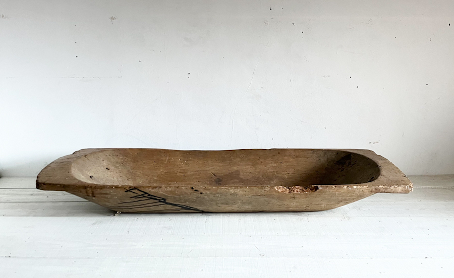 フランスアンティーク木製こね鉢 (aw024-119)<span style=