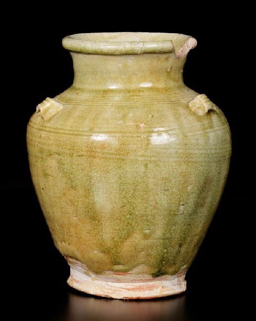 ♥古瀬戸三耳壺壷473mm花瓶骨董古玩中国