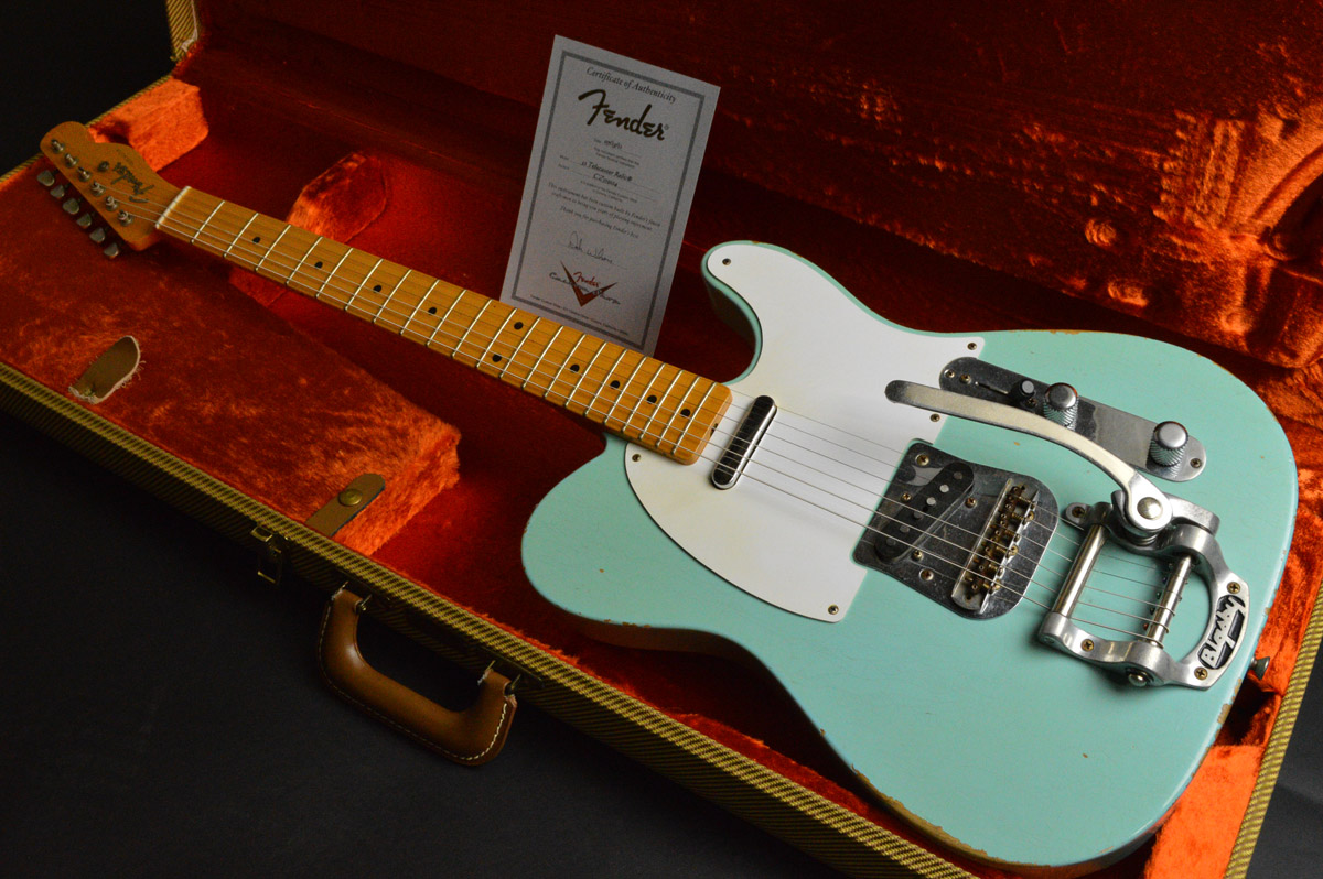 フェンダージャパンテレキャスターサーフグリーンレリック加工済み