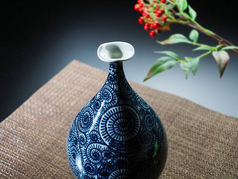 有田焼 たこ唐草 一輪挿し 有田焼】蛸唐草花瓶 - JTOPIA 時代物 蛸唐草