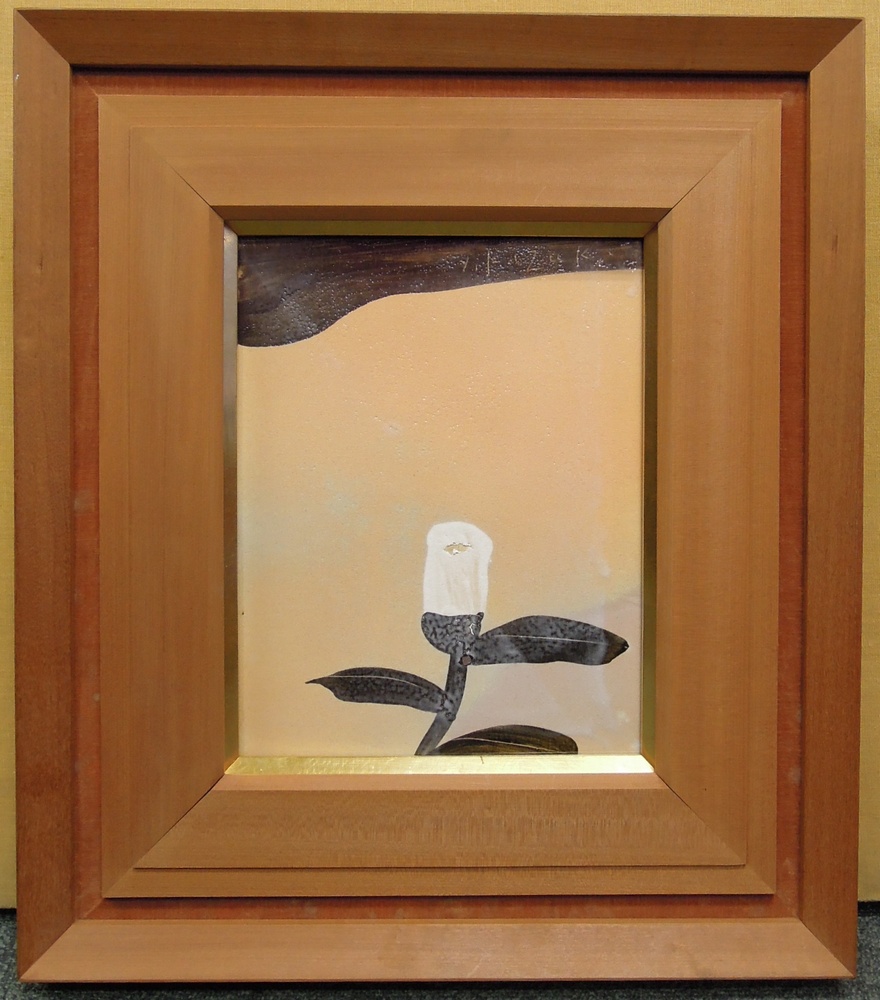 真作】 香月泰男 野花 のばな 日本画 油彩 原画 Y.KAZUKI 美品 香月