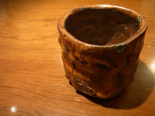 ぐい呑 炎舞志野 山田和 38 ぐい呑 炎舞志野 山田和 38 炎舞志野 ぐい呑