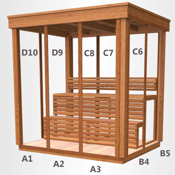 CU572 Pure Cube Outdoor Sauna- Knotty Red Cedar – Maxwell Garden
