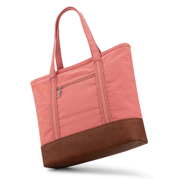 LEE29-229 LEE Large Denim Patchwork Canvas Tote Bag – MONTANA WEST