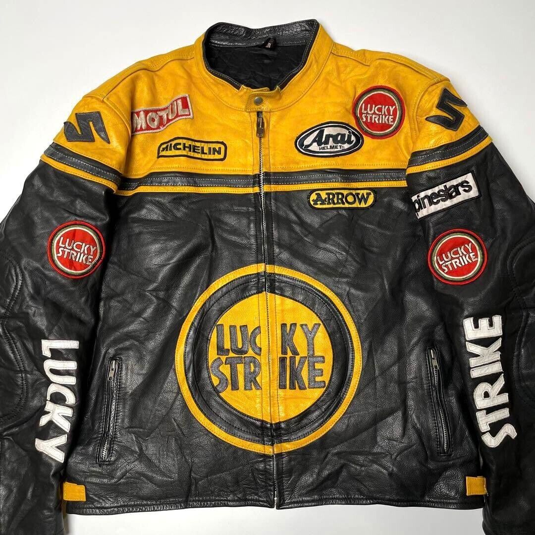 Lucky Strike Leather Jacket Men – Motorcycle Riding Custom Leather