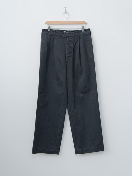 Namu Shop - Auralee Product Dyed Finx Chino One-Tuck Pants - Black