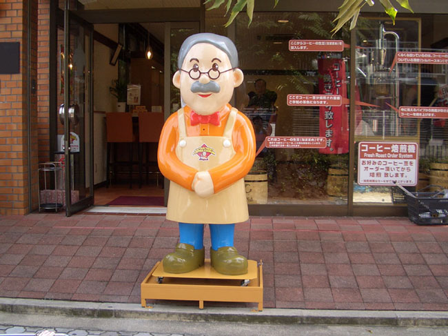 FRP 店頭用ディスプレイ看板人形（アンティークウェルカム人形） FRP