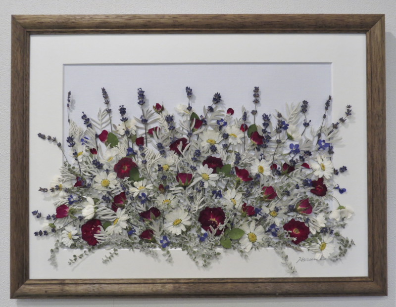 40cm 47cm 45cm 57cm 手作り 押し花額 57cm×47cm ひとつひとつ