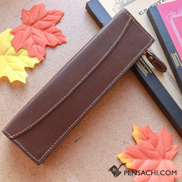 PILOT Trender Leather Pen Case - Dark Brown | PenSachi - Japan