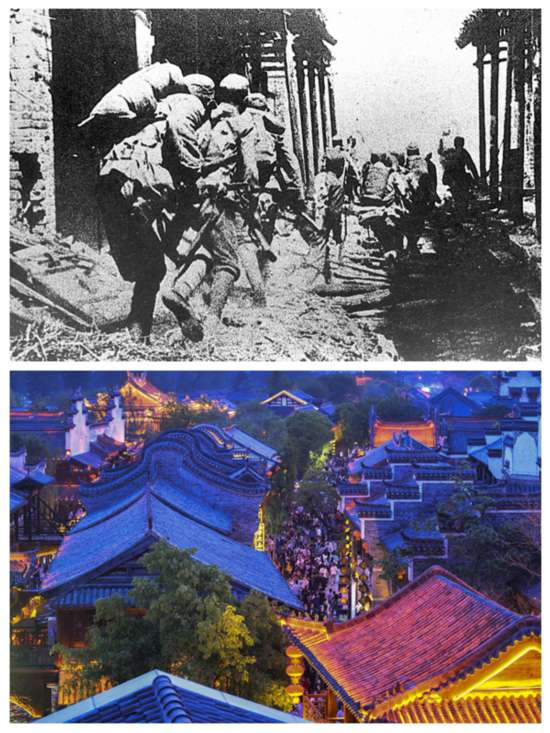 歴史写真4枚 日刊時事写真【支那兵の暴行に豊台で日支对峙 昭和11年9月】等