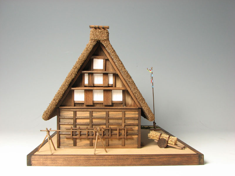 小林工芸 白川郷 五箇山 飛騨の合掌造り 木製組立キット KOB-T4 未組立