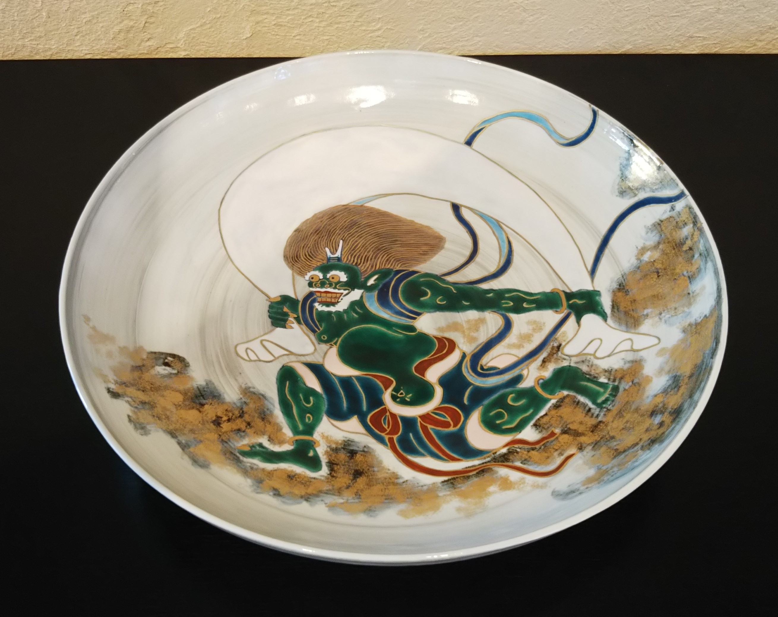 風神・雷神図大皿 - うつわの小径 - ギャラリー洛中洛外