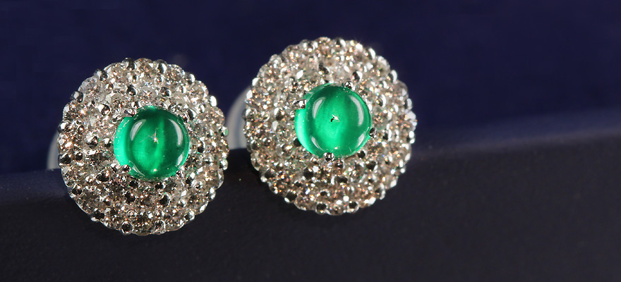 ツツミ PTエメラルドピアス RPE150-002 プラチナエメラルドピアス