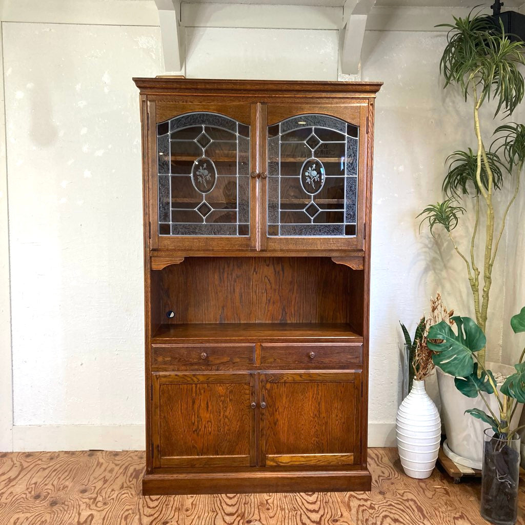 三越家具 ブルージュ 食器棚 ステンドグラス カントリーハウス 三越