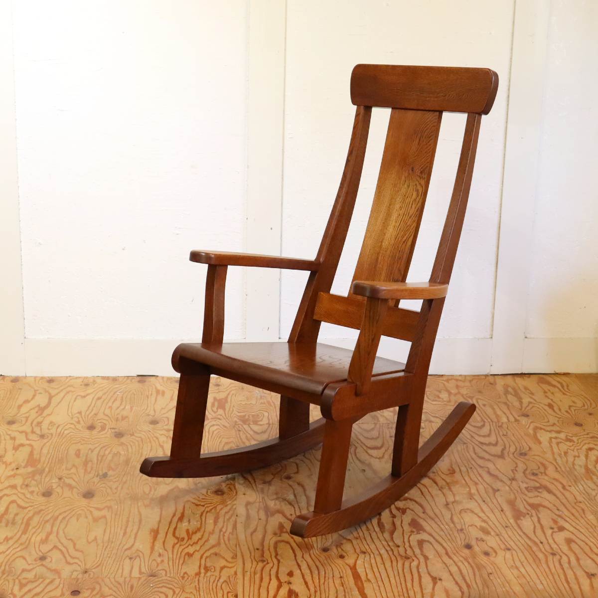 オークヴィレッジ ロッキングチェア 国産ナラ材 飛騨高山中古