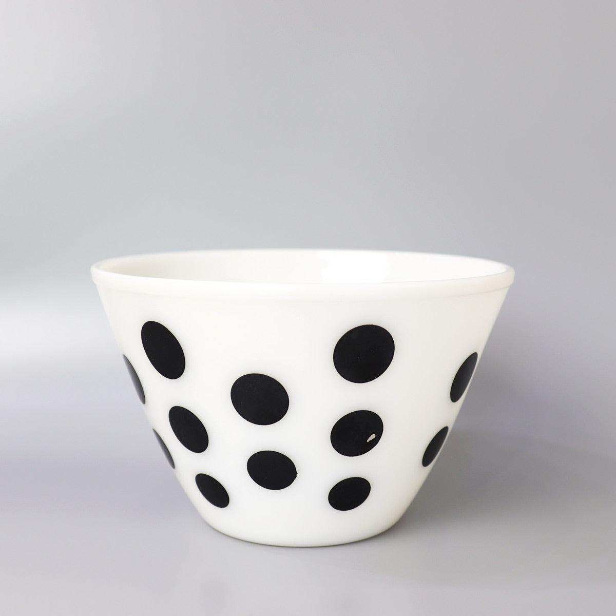 ファイヤーキング / Fire-King ミキシングボウル ブラック ドット 柄