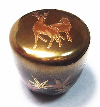 岩倉 隆斎造 紅葉蒔絵大棗（共箱二重箱 鵬雲斎箱書） | 骨董 通販