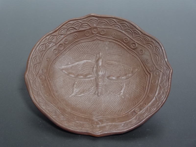 せんべい皿 鯛の図B 5枚セット 絵備前 色備前 備前焼 小皿