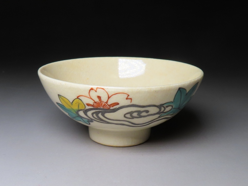 京焼 雲錦模様 手鉢 (お菓子器) 茶道具