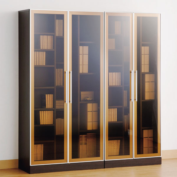 トーク工業 スライド式 本棚 ガラス戸 大型 本棚 書棚 フリーボード