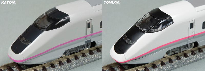 比較レビュー1 先頭形状・車体各部表現・屋根上