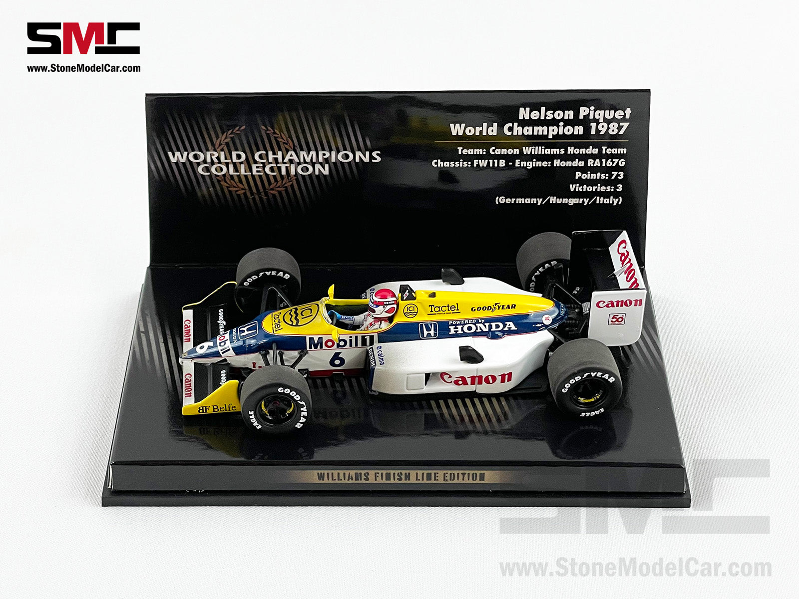 Williams F1 FW11B #6 Nelson Piquet Italy 1987 World Champion 1:43