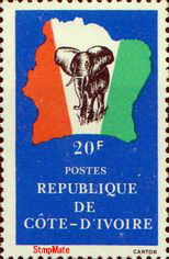 カット無し切手シート コートジボワール 切手 cbj_s155_er カット無し