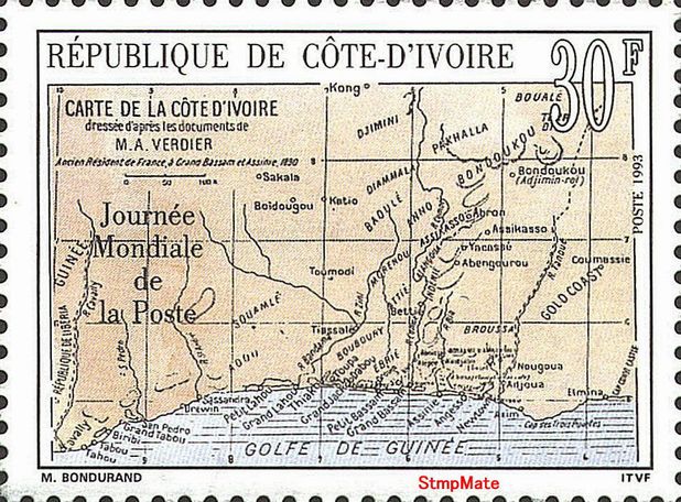 50%OFF ] カット無し切手 コートジボワール cbj_s187_er 50%OFF