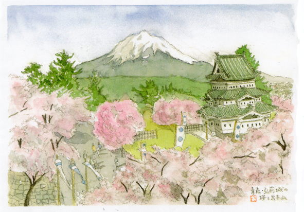 山中のり子 水彩「ニューヨークの風」 山中のり子 水彩「ニューヨーク