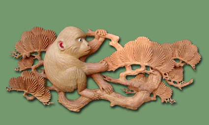 木彫 鶴 川原 啓秀 川原木彫り四代にわたる彫刻の紹介