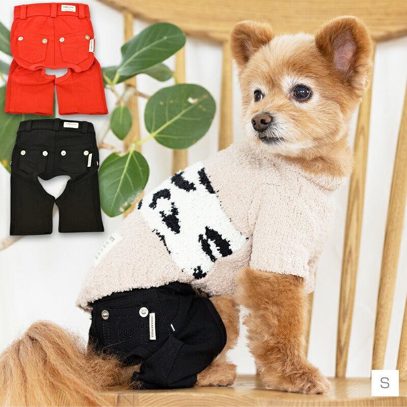 カラーデニムニットパンツ S/M/L/XL/XXL TINOTITO -ティノティート- 犬