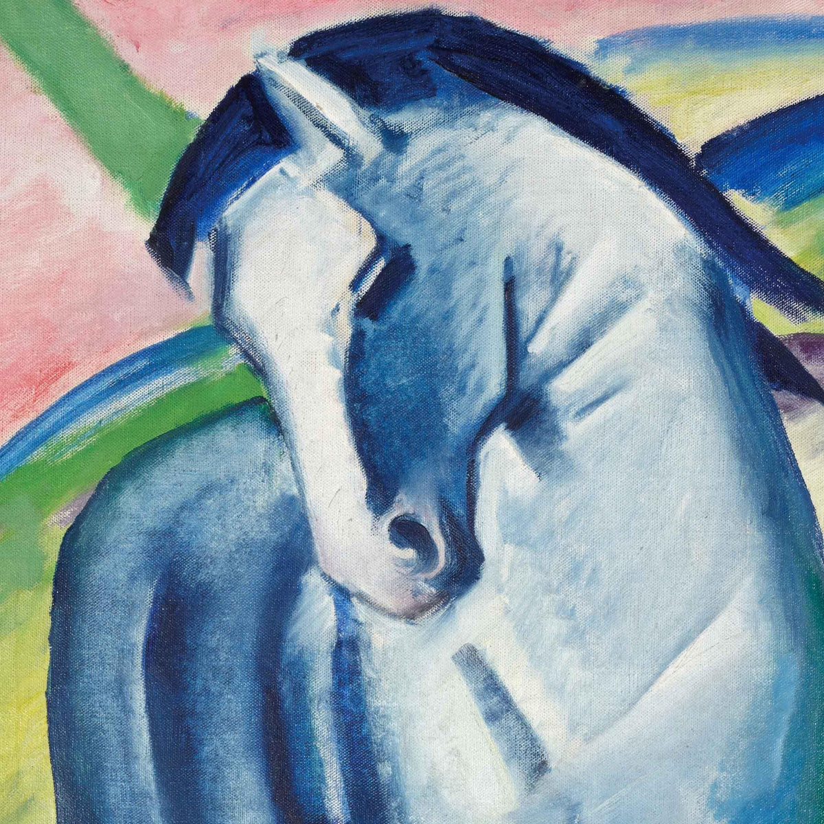 フランフラン 白い馬 現代アート作品 【フランツ・マルク 青い馬