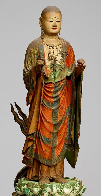 木彫り木造武田元光像？｜発心寺：絹本著色武田元光画像（頂