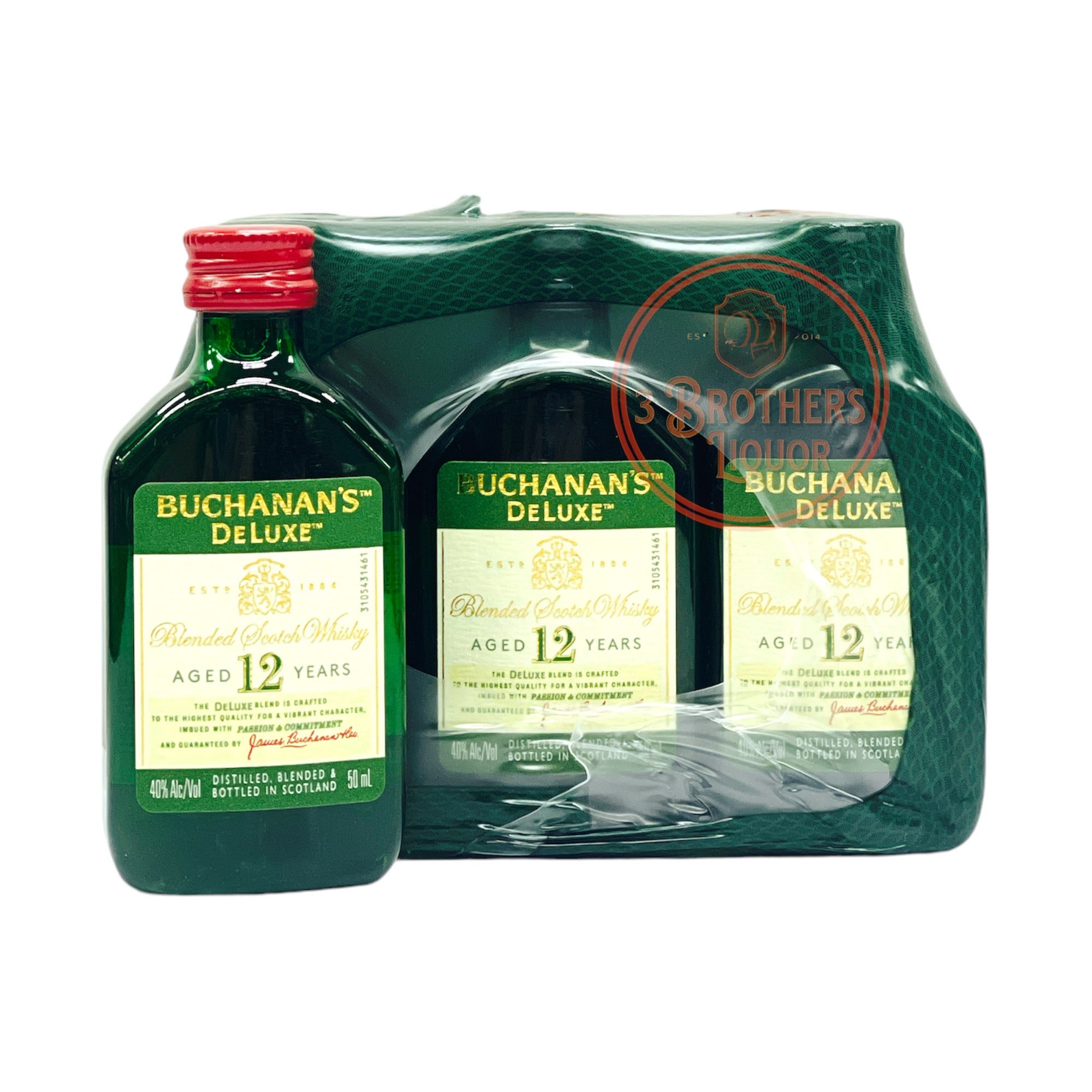 Buchanan's Deluxe Aged 12 Years Scotch Whiskey Mini Shots (12 Of