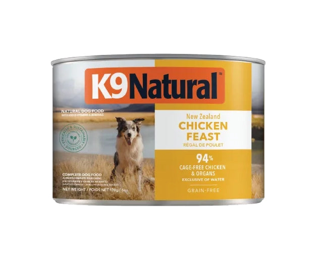 K9 Natural チキン・フィースト プレミアム缶 170g – Dog Life Support