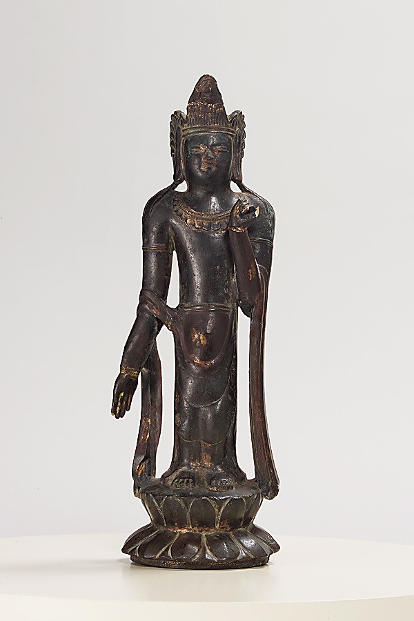 銅製観音菩薩立像 北魏 asian antique骨董アンティーク 古仏 癒し 銅造