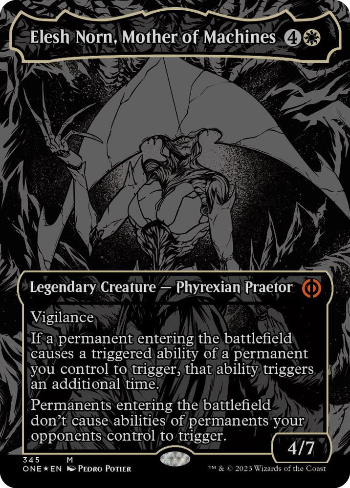 Elesh Norn, Mother of Machines (Oil Slick Raised Foil) - Phyrexia