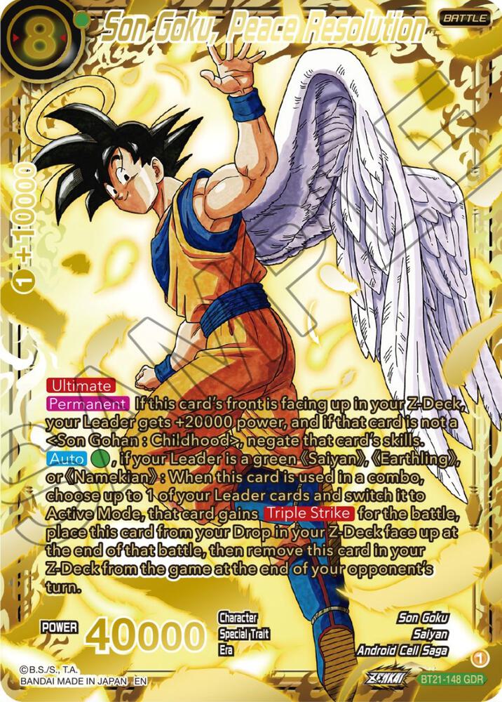 Son Goku, Peace Resolution (God Rare) - Wild Resurgence - Dragon
