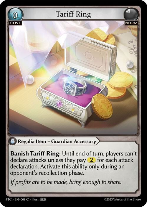 Tariff Ring - Fractured Crown - Grand Archive TCG - TCGplayer.com