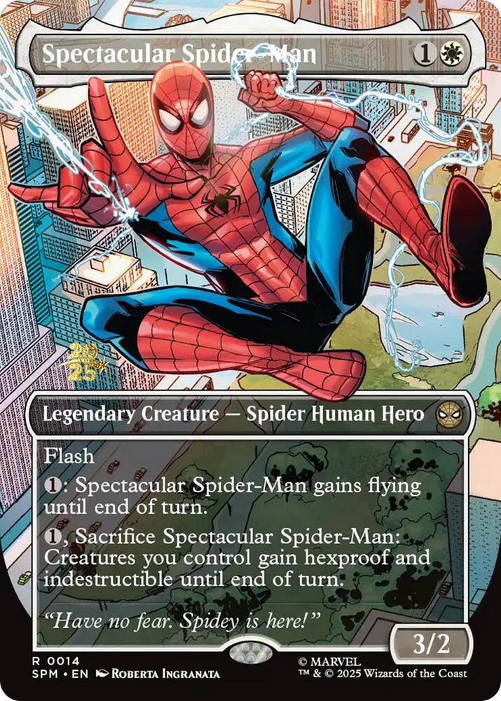 mtg スペクタキュラー・スパイダーマン プレリリース foil Spectacular