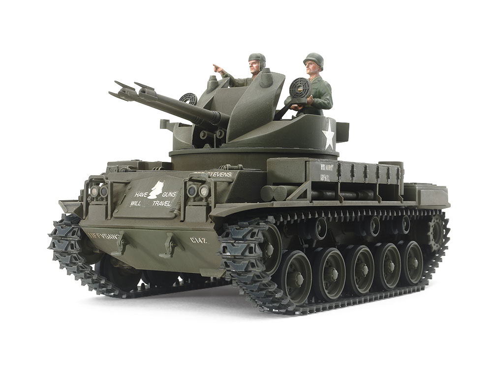 1/35 アメリカ対空自走砲 M42ダスター (人形3体付き): スケールモデル