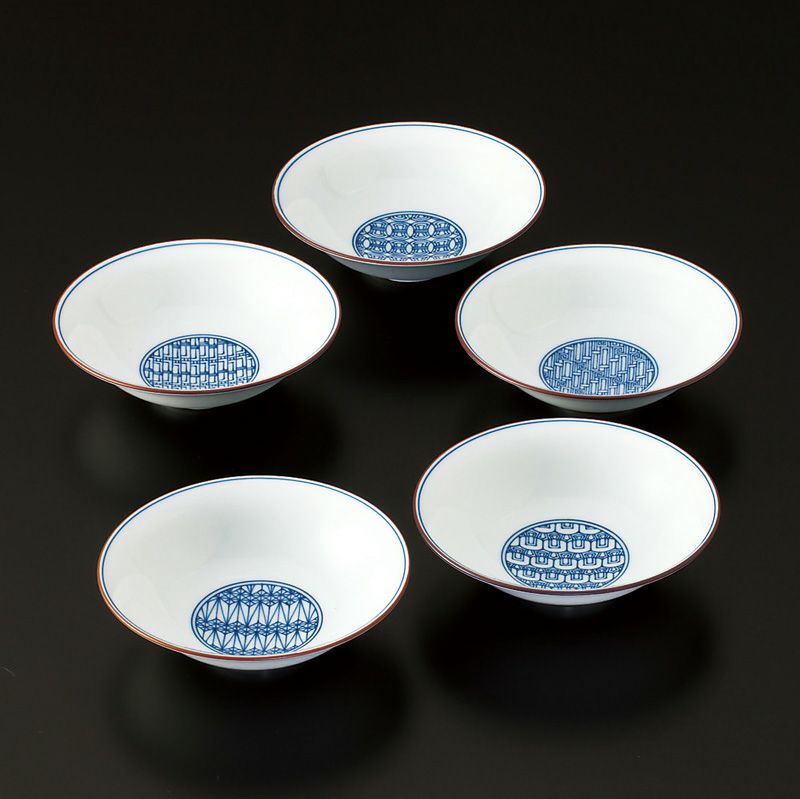 染付宝づくし（そめつけたからづくし） 染付宝づくし 小鉢〈5個