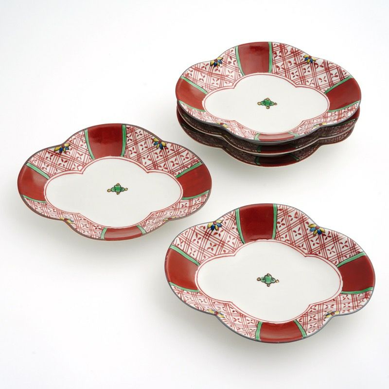 未使用品 九谷焼 陶秀造 明様五彩 九角 飾皿 九谷陶秀 25コ403 2025年